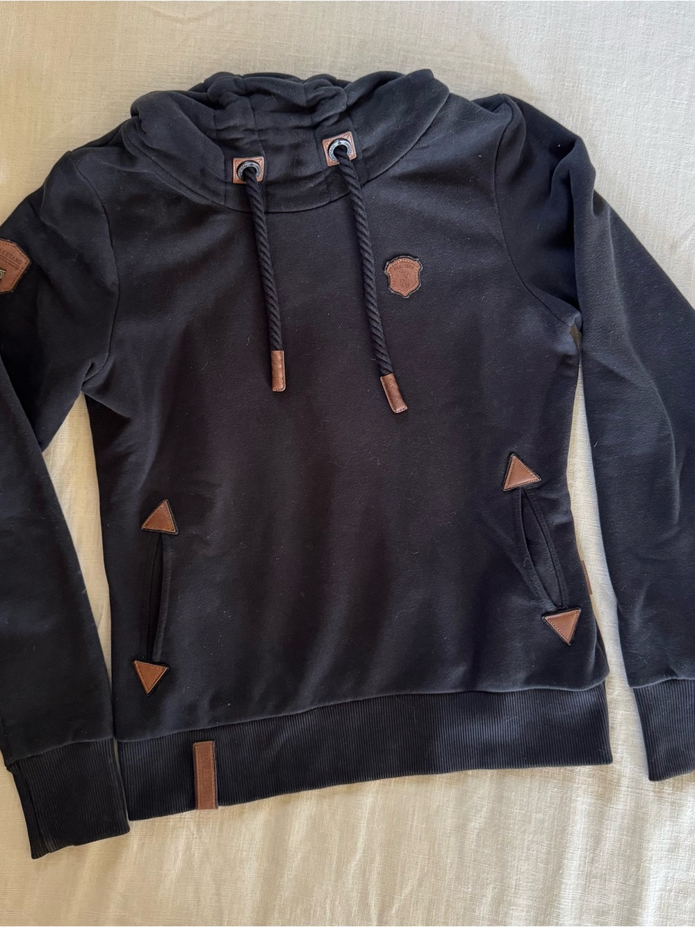 Naketano Black Cowl-Necked Sweatshirt
